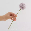 VMIDirect Artificial Flowers Silk with a delicate lilac pom pom and a slender green stem