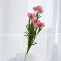 VMIDirect Artificial Flowers Silk Pink Rose Bouquet in a Clear Vase for Home Decor