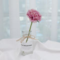 VMIDirect Artificial Flowers Silk Peony in a Glass Vase with Decorative Ribbon for Home Decor