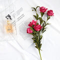 Artificial Flowers Silk Bouquet with Pink Roses for Home Decor and Photography Props