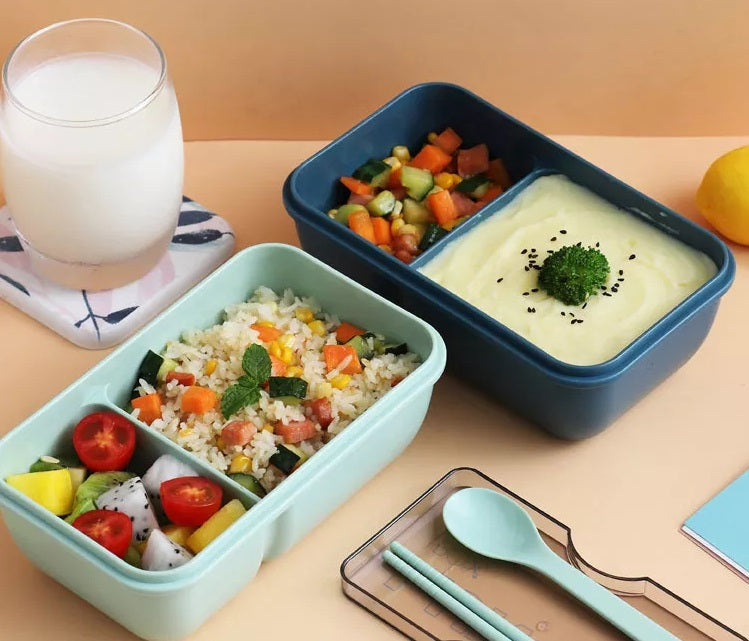 VMIDirect Bento Box 850ml with two compartments for soups and salads, perfect for meal prep