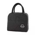 VMIDirect Bento Lunch Bag Insulated in black fabric with sturdy handles for easy carrying