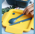 VMIDirect 1100ml Plastic Bento Lunch Box with spoon and chopsticks for convenient meals