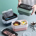 VMIDirect colorful bento lunch box set with compartments and transparent lids for meal prep