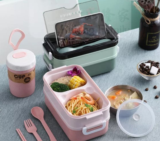 VMIDirect bento lunch box with multiple compartments and sleek design for meal prep convenience
