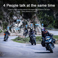 Bluetooth Motorcycle Helmet Intercom Headset enabling 4 riders to communicate up to 1500m distance while riding