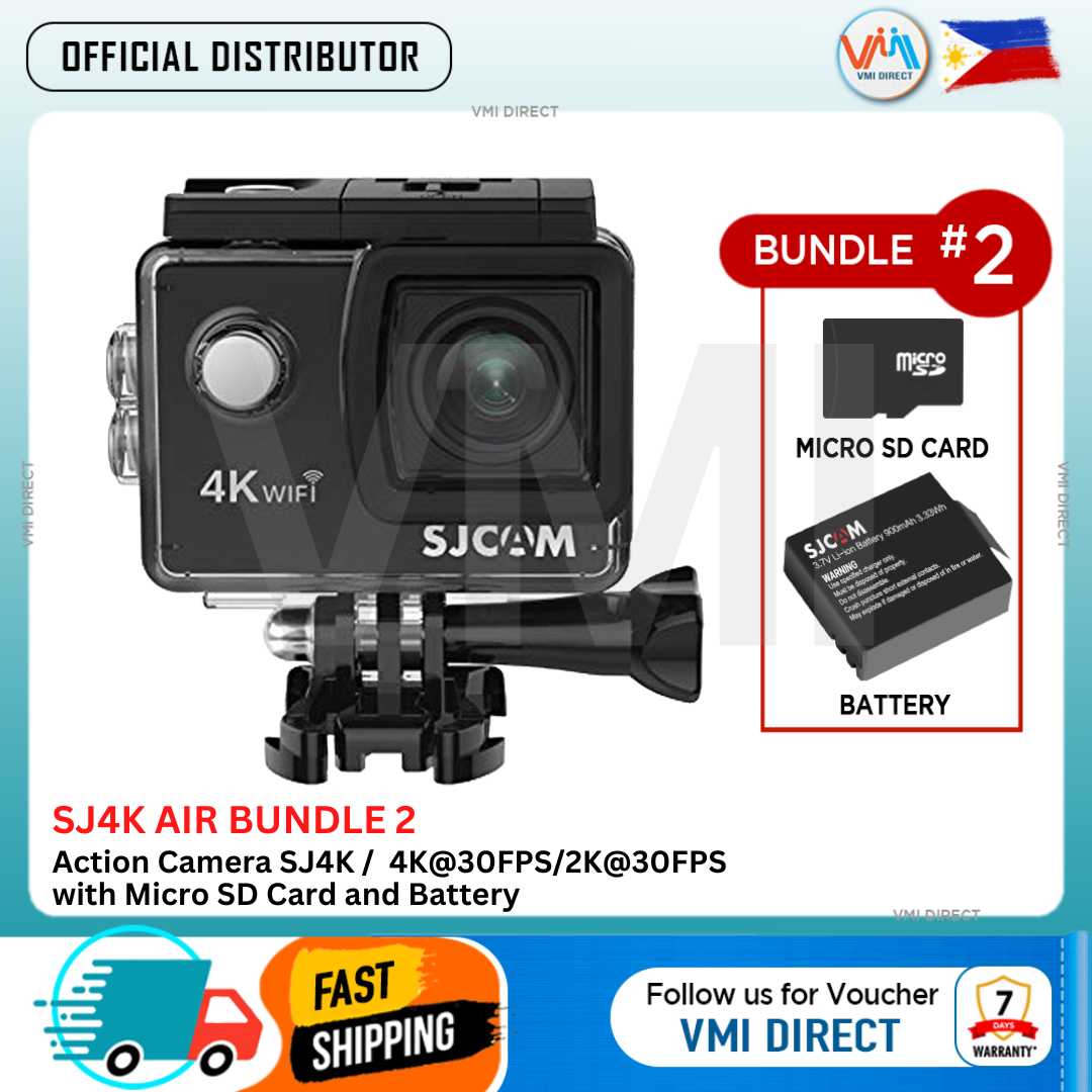 SJCAM SJ4000 Air  Action Camera Vlogging Wireless 4K Full HD DV 2.0 Inch Screen WIFI Sport HDMI Output 135 degree Wide Angle Lens Air Black/Silver Moto vlogging Outdoor Car Motor Bike Sports Webcam Action Camera Mini camera Cam corde with Waterproof case