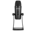 BOYA PM700 USB condenser microphone with adjustable volume control for clear audio recording