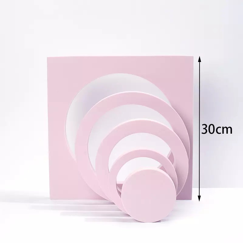 VMIDirect Cube Photography Backdrop Set in Pink with Various Shapes for Studio Use