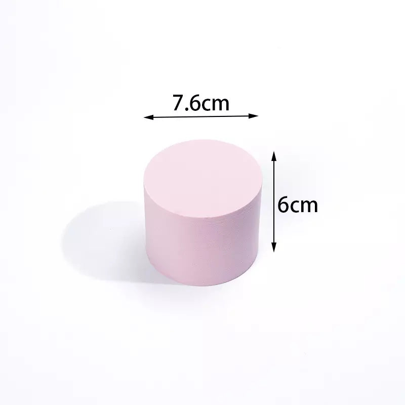 Pink Cylinder for Cube Photography with dimensions 7.6cm width and 6cm height for studio use