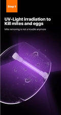 UV-Light features of VMIDirect Dust Mite Vacuum Cleaner for effective mite and egg removal