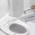 VMIDirect Handheld Home Mop Kit being used for cleaning a toilet seat in a bathroom