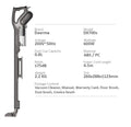 Deerma DX700S Handheld Stick Vacuum with 600W power and 0.8L dust container for efficient cleaning