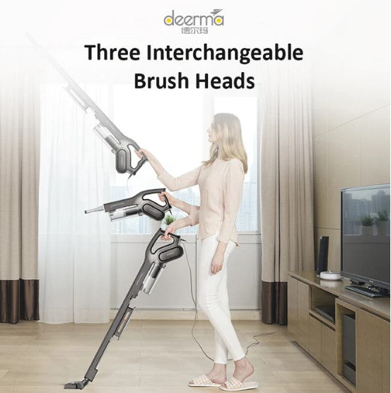 VMIDirect Handheld Stick Vacuum with Three Interchangeable Brush Heads for Versatile Cleaning