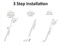 3 Step Installation Guide for VMIDirect Handheld Stick Vacuum with clear visuals
