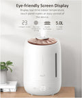 Smart Ultrasonic Humidifier with Eye-friendly Screen Display and Large 5.0L Capacity for Easy Control