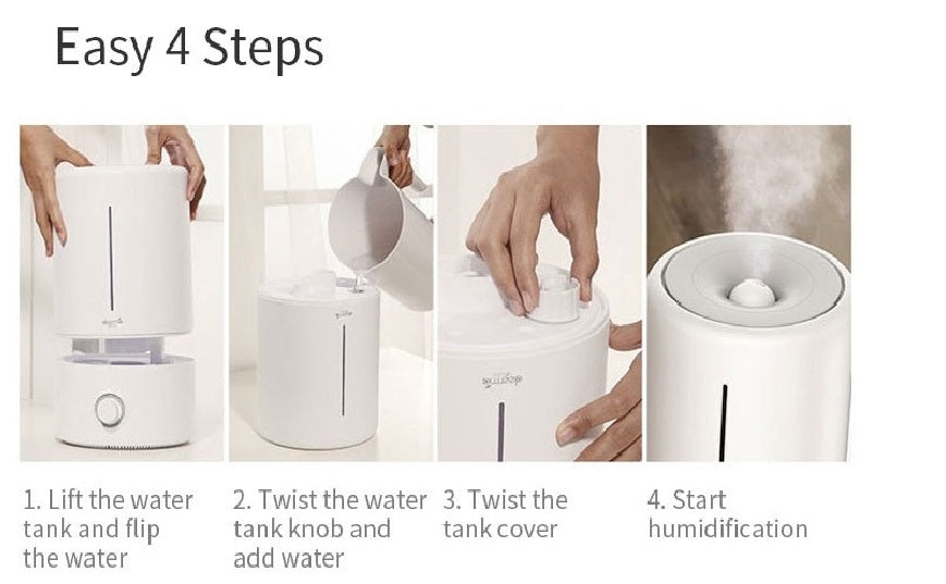 Step-by-step guide for using the UV Lamp Sterilization Humidifier by VMIDirect