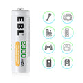 EBL 2300mAh AA rechargeable batteries by VMIDirect ideal for cameras remotes game controllers and cordless phones