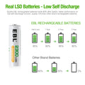 EBL 2300mAh AA rechargeable batteries with low self discharge showing better performance over 3 years