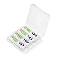 VMIDirect EBL 2800mAh AA rechargeable batteries in clear plastic storage case set of four