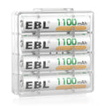 VMIDirect AAA rechargeable battery 1100mAh pack of four stored in clear plastic case