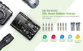 EBL 802 battery charger black device with multiple rechargeable batteries for AA AAA 9V Ni-MH Ni-CD types