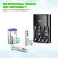 EBL 802 battery charger by VMIDirect with slots for AA AAA 9V Ni-MH Ni-CD batteries
