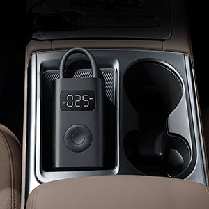 VMIDirect Electric Air Compressor Pump displayed in a car console with digital pressure gauge