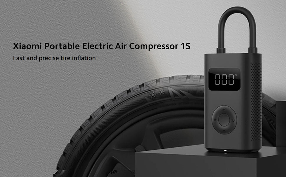 Xiaomi Portable Electric Air Compressor Pump for fast and precise tire inflation with digital display