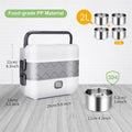 VMIDirect Electric Heating Lunch Box with 2L capacity and food-grade PP material for convenient meals