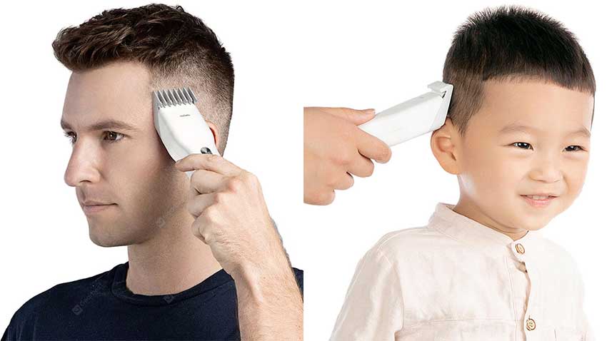 VMIDirect Hair Trimmer in use for a stylish haircut on an adult and child, showcasing versatility