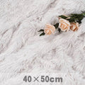 VMIDirect Faux Fur Makeup Prop Mat in Soft White, perfect for beauty photography and styling, measuring 40 x 50cm.