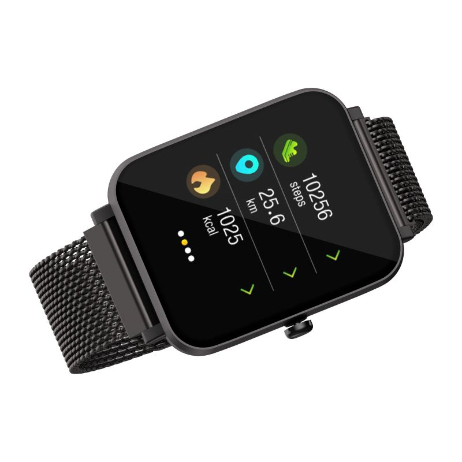 Stylish black VMIDirect watch fitness tracker with a sleek design and health monitoring features
