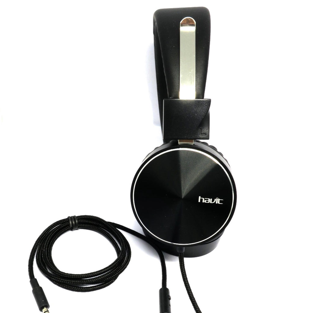 VMIDirect Foldable Headphone in black with a sleek design and durable cable for easy portability