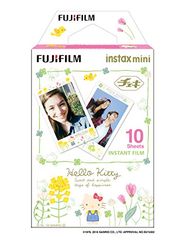Fujifilm INSTAX MINI FILM pack featuring Hello Kitty designs with 10 sheets for instant photography