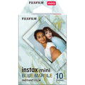 INSTAX MINI FILM in Blue Marble design by Fuji featuring 10 sheets for instant photo fun