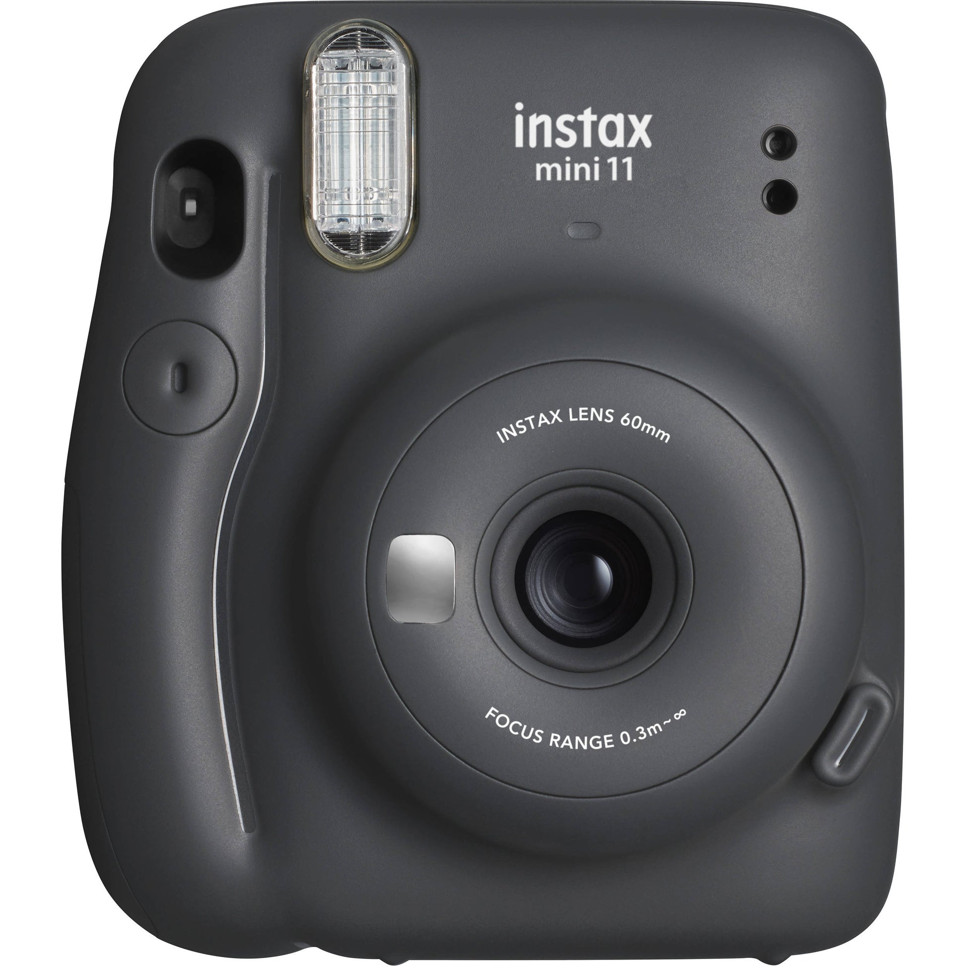 Fujifilm Instax Mini 11 Instant Film Camera in Charcoal Grey with Built-in Flash