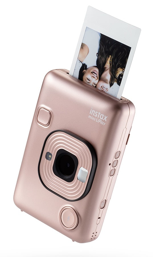 FUJIFILM INSTAX Mini LiPlay Instant Camera in Rose Gold with Photo Printing Feature