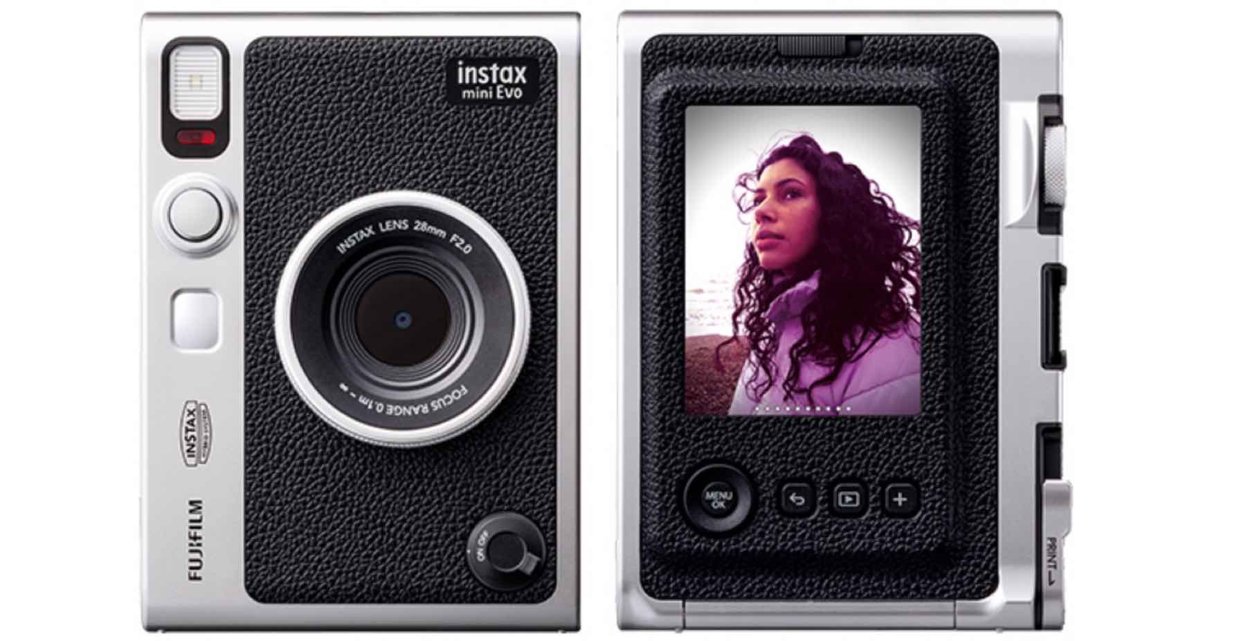 Mini Evo Hybrid Instant Film Camera by VMIDirect featuring a sleek design and viewfinder for instant photography