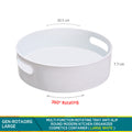 White Multi-Function Kitchen Organizer with 360 Degree Rotating Design for Easy Access