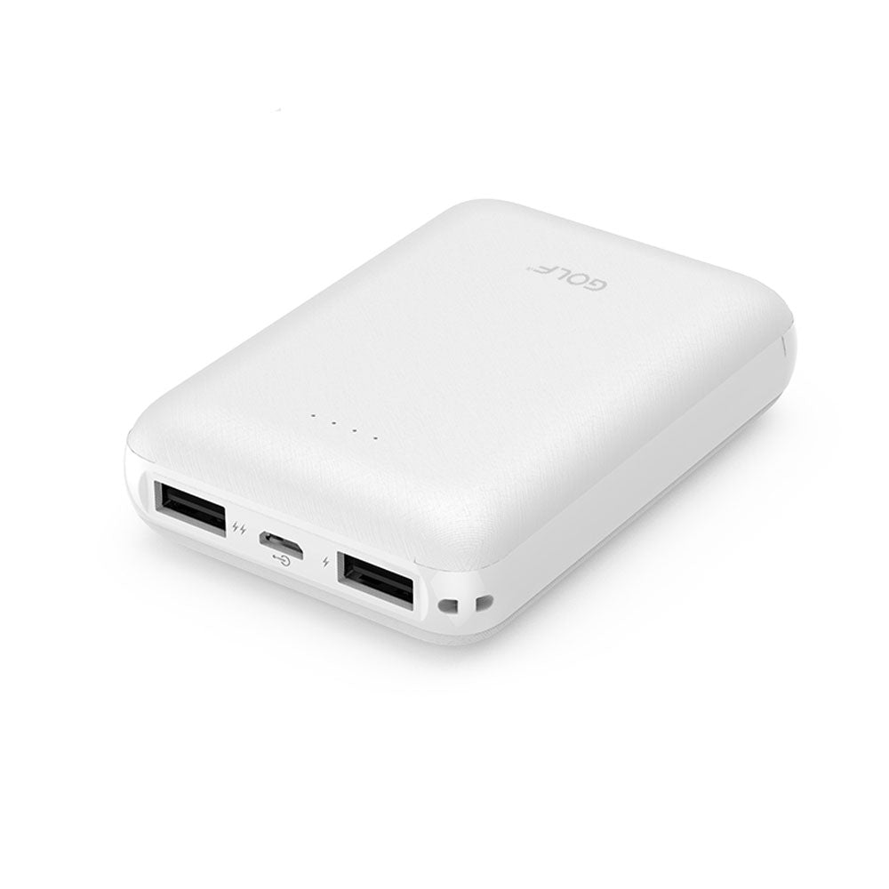 VMIDirect 10000mAh Power Bank in white with dual USB ports for convenient charging