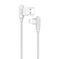 VMIDirect Apple Lightning fast charging cable with right-angle USB and Lightning connectors in white