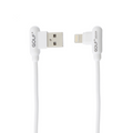 VMIDirect Apple Lightning fast charging cable white with right-angle USB and Lightning connectors