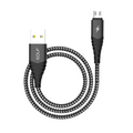 VMIDirect Braided Micro USB Cable in black, designed for fast and durable charging and data transfer.