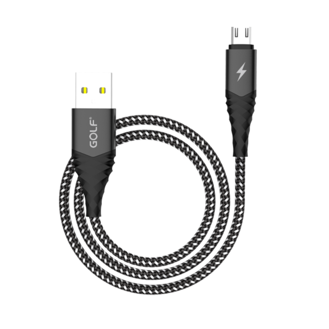 VMIDirect Braided Micro USB Cable in black, designed for fast and durable charging and data transfer.