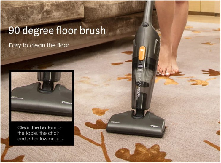 VMIDirect Handheld Vacuum Cleaner with 90 degree floor brush for easy cleaning on carpets and low angles