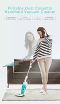 Portable dust collector handheld vacuum cleaner with three brushes for effective home cleaning