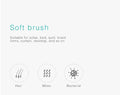 Soft brush attachment for handheld vacuum cleaner to remove hair, mites, and bacteria from various surfaces