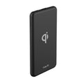 Black Havit 10000mAh Power Bank with Qi Wireless Charging Capability for Fast Device Charging