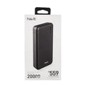 Havit 20000mAh Power Bank in Black with Dual USB Ports and Sleek Design